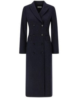Alberto Biani Pinstripe Coat - Blauw