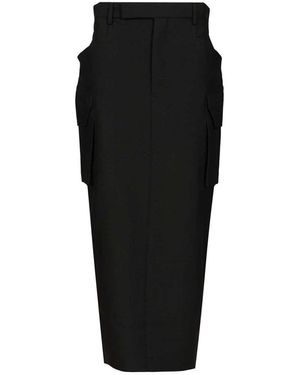 Rick Owens Midi Skirts - Negro