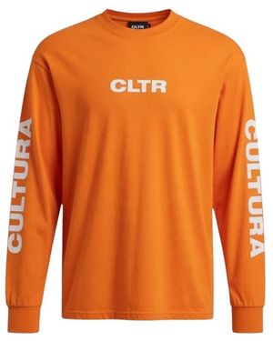 Cultura Long Sleeve Tops - Naranja