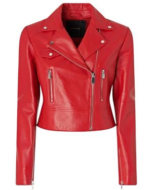 Pinko Leather Jackets - Rouge