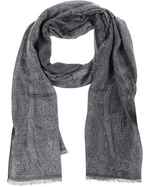 Etro Accessoires ,Grijs ,Stijlvolle Sjaal Voor Alle Gelegenheden