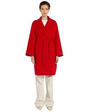 Marella Belted Coats - Rojo
