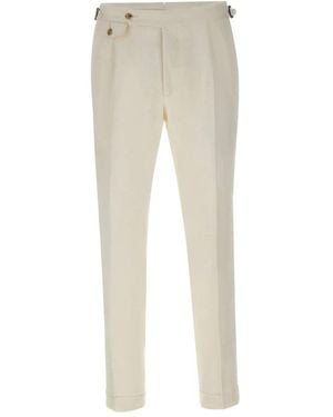 Barba Napoli Slim-Fit Trousers - Natural