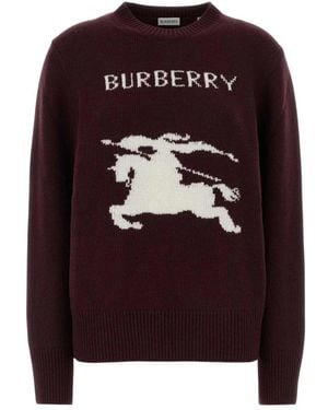 Burberry Round-Neck Knitwear - Marrón