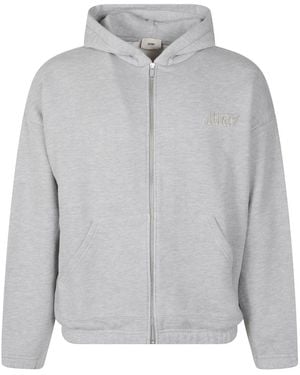 Autry Hoodies & Sweatvesten ,Grijs ,Katoen Full Zip Hooded Sweatshirt