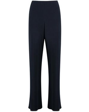 Vince Crêpe-High-Waist-Hose - Blau