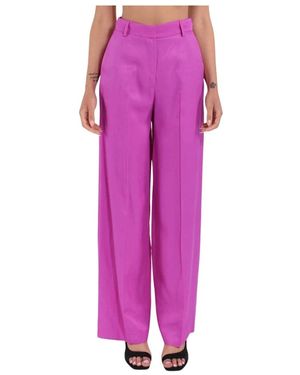 ACTUALEE Wide Trousers - Viola