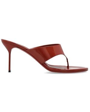 Paris Texas Heeled Mules - Red