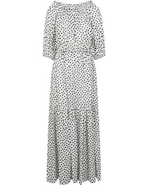 Crida Milano Weiße Baumwollkleid Hergestellt - Grau