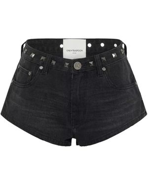 One Teaspoon Denim Shorts - Negro