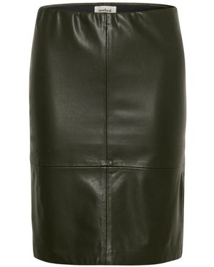 Soaked In Luxury Leather Skirts - Verde