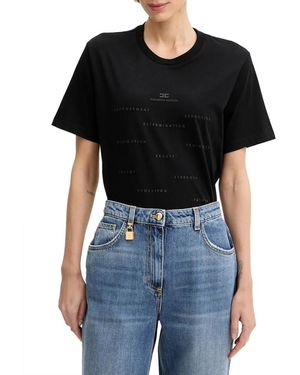 Elisabetta Franchi T-Shirts - Black
