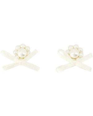 Simone Rocha Petite Daisy Earrings - Metallic