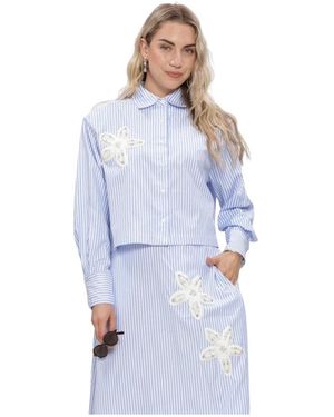 Notre-v Overhemden ,Blauw ,Nv-Hermelinda Blouse