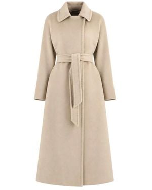 Max Mara Jassen ,Double-Breasted Coats - Naturel