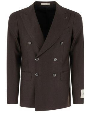 Corneliani Jassen ,Bruin ,Tailored Blazer - Zwart