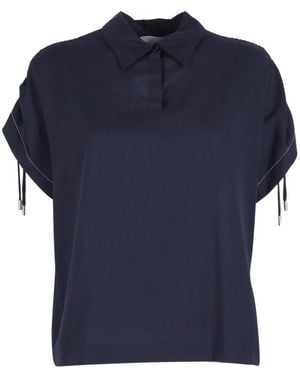 Peserico Tops ,Blauw ,Katoen Blusa