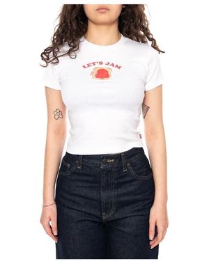 Levi's Tops ,Wit ,Katoen Gr Essential Sporty Tee - Blauw