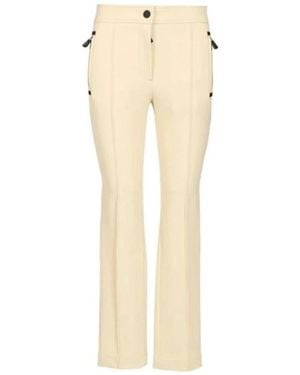 Moncler Broeken ,Wit ,Leer Slim-Fit Broek - Naturel