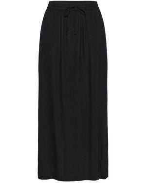 Kaffe Rokken ,Zwart ,Linnen Zwarte Diepe Rok Met Elastische Taille