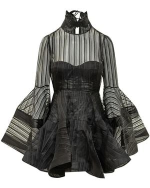 Zimmermann Valiant Lantern Mini Dress - Schwarz