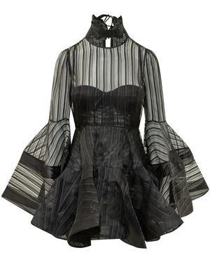 Zimmermann Kleedjes ,Zwart ,Leer Valiant Lantern Mini Jurk