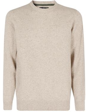Barbour Schwarzer Essential Tisbury Pullover Mit Langen Ärmeln - Weiß