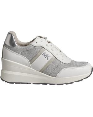 Michael Kors Sneakers da Donna Mabel in Pelle e Rete con Catena Lucida 43S4MBFSBD - Grigio