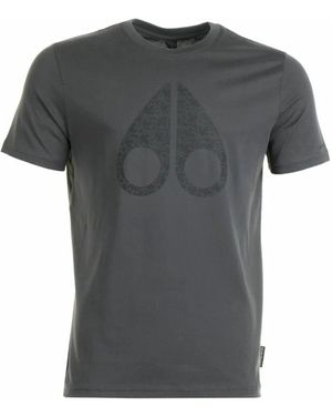 Moose Knuckles Leaf Tee Cement Stilvolles Shirt - Grau