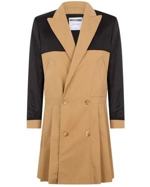 Moschino Double-Breasted Coats - Brown