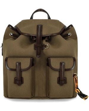 Weekend by Maxmara Bronzen Popoli Rugzak Met Leren Details - Groen