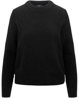 K-Way Round-Neck Knitwear - Black