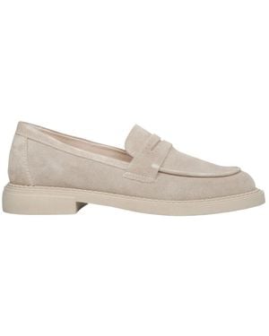 ESTRO Penny Loafers Voor Gemaakt Van Echt Velours - Grijs