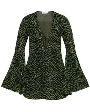 Oséree Jurk Met Lurex Garen - Groen