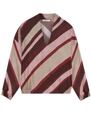 Summum V-Hals Top - Bruin