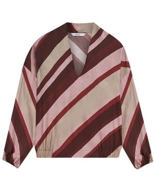 Summum V-Hals Top - Bruin