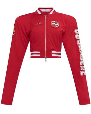 DSquared² Sweatshirt Met Schoudervullingen - Rood