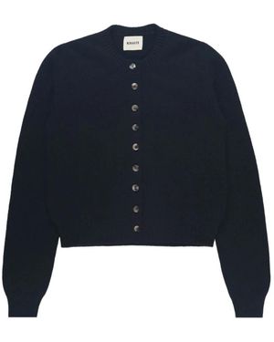 KHAITE Zwarte Kasjmiertrui Met Schildpadknopen - Blauw