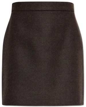 Max Mara Rokken ,Bruin ,Wol Wool Skirt Acinoso - Zwart