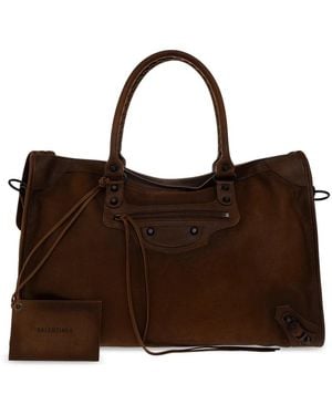 Balenciaga Tassen ,Bruin ,Katoen Le City Large Bag