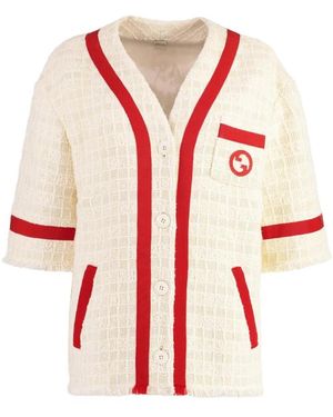 Gucci Interlocking G Tweed Jacke - Rot