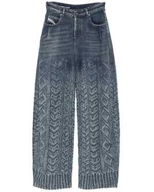 DIESEL Wide Jeans - Blauw
