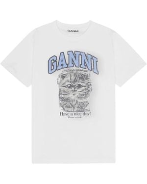 Ganni T-Shirts - White
