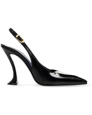 Lanvin Schoenen ,Zwart ,Leer Escarpin Schoenen Met Hak