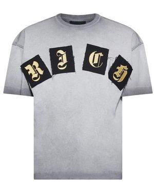 John Richmond T-Shirt Met Ronde Hals - Grijs