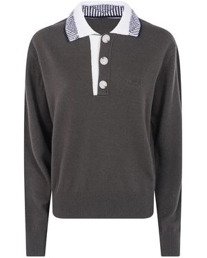 N°21 Truien & Vesten ,Groen ,Round-Neck Truien - Grijs