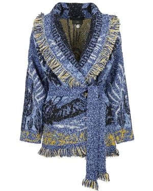 Alanui Gemütlicher strick-cardigan - Blau