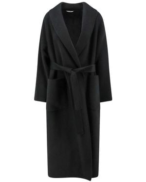 Hevò Belted Coats - Nero