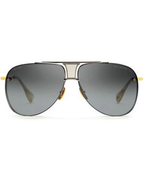 Dita Eyewear Accessoires ,Geel ,Decade-Two Aviator Zonnebril - Grijs