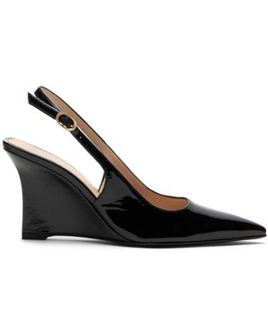 Stuart Weitzman Vinnie Slingback Wedge 85 - Schwarz